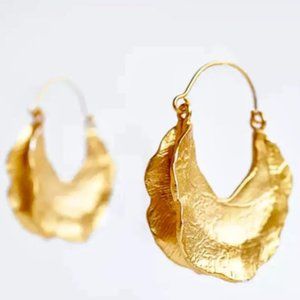 Anthropologie Gold Statement Earrings